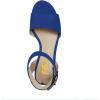 imageFSJ Women Chic Open Toe Platform Wedge High Heel Espadrilles Sandals Fashion Ankle Strap Casual Summer Beach Shoes Size 415 USBlue