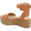 imageFSJ Women Chic Open Toe Platform Wedge High Heel Espadrilles Sandals Fashion Ankle Strap Casual Summer Beach Shoes Size 415 USBrown