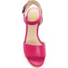 imageFSJ Women Chic Open Toe Platform Wedge High Heel Espadrilles Sandals Fashion Ankle Strap Casual Summer Beach Shoes Size 415 USDeep Pink