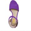 imageFSJ Women Chic Open Toe Platform Wedge High Heel Espadrilles Sandals Fashion Ankle Strap Casual Summer Beach Shoes Size 415 USPurple