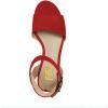 imageFSJ Women Chic Open Toe Platform Wedge High Heel Espadrilles Sandals Fashion Ankle Strap Casual Summer Beach Shoes Size 415 USRed