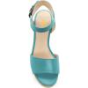imageFSJ Women Chic Open Toe Platform Wedge High Heel Espadrilles Sandals Fashion Ankle Strap Casual Summer Beach Shoes Size 415 USTurquoise