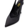 imageFSJ Women Classic Strappy Ankle Strap Lace up Mid Heels Pointed Toe Stylish Stiletto Sandals Slingback Sexy Wedding Prom Shoes Size 415 USBlack Rhinestone Heel