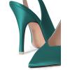 imageFSJ Women Classic Strappy Ankle Strap Lace up Mid Heels Pointed Toe Stylish Stiletto Sandals Slingback Sexy Wedding Prom Shoes Size 415 USDark Turquoise