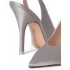 imageFSJ Women Classic Strappy Ankle Strap Lace up Mid Heels Pointed Toe Stylish Stiletto Sandals Slingback Sexy Wedding Prom Shoes Size 415 USGrey