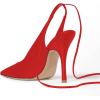 imageFSJ Women Classic Strappy Ankle Strap Lace up Mid Heels Pointed Toe Stylish Stiletto Sandals Slingback Sexy Wedding Prom Shoes Size 415 USRed