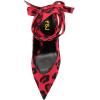 imageFSJ Women Classic Strappy Ankle Strap Lace up Mid Heels Pointed Toe Stylish Stiletto Sandals Slingback Sexy Wedding Prom Shoes Size 415 USRed Blossom