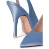 imageFSJ Women Classic Strappy Ankle Strap Lace up Mid Heels Pointed Toe Stylish Stiletto Sandals Slingback Sexy Wedding Prom Shoes Size 415 USSky Blue