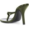 imageFSJ Women Fashion Thong Flip Flops Stiletto High Heels Slip On Almond Toe Casual Sandals Summer Beach Dressy Slipper ShoesOlive Green