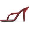 imageFSJ Women Fashion Thong Flip Flops Stiletto High Heels Slip On Almond Toe Casual Sandals Summer Beach Dressy Slipper ShoesRed