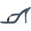 imageFSJ Women Fashion Thong Flip Flops Stiletto High Heels Slip On Almond Toe Casual Sandals Summer Beach Dressy Slipper ShoesSteel Blue