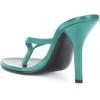 imageFSJ Women Fashion Thong Flip Flops Stiletto High Heels Slip On Almond Toe Casual Sandals Summer Beach Dressy Slipper ShoesTorquoise