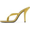 imageFSJ Women Fashion Thong Flip Flops Stiletto High Heels Slip On Almond Toe Casual Sandals Summer Beach Dressy Slipper ShoesYellow
