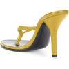 imageFSJ Women Fashion Thong Flip Flops Stiletto High Heels Slip On Almond Toe Casual Sandals Summer Beach Dressy Slipper ShoesYellow