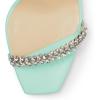 imageFSJ Women Square Open Toe Rhinestone Pumps Ankle Strap Kitten Heels Adjustable Buckle Shoes Size 415 USCyan