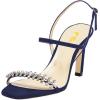 imageFSJ Women Square Open Toe Rhinestone Pumps Ankle Strap Kitten Heels Adjustable Buckle Shoes Size 415 USDark Blue