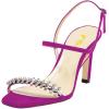 imageFSJ Women Square Open Toe Rhinestone Pumps Ankle Strap Kitten Heels Adjustable Buckle Shoes Size 415 USFushcia