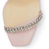 imageFSJ Women Square Open Toe Rhinestone Pumps Ankle Strap Kitten Heels Adjustable Buckle Shoes Size 415 USLight Pink