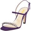 imageFSJ Women Square Open Toe Rhinestone Pumps Ankle Strap Kitten Heels Adjustable Buckle Shoes Size 415 USViolet
