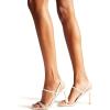 imageFSJ Women Square Open Toe Rhinestone Pumps Ankle Strap Kitten Heels Adjustable Buckle Shoes Size 415 USWhite