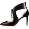imageFSJ Women Stylish High Heel Pumps Lace Up Sandals Cut Out Stiletto Party Evening Dress Prom Shoe Size 415 M USBlack8 Cm