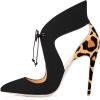 imageFSJ Women Stylish High Heel Pumps Lace Up Sandals Cut Out Stiletto Party Evening Dress Prom Shoe Size 415 M USBlackleopard