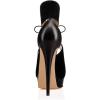 imageFSJ Women Stylish High Heel Pumps Lace Up Sandals Cut Out Stiletto Party Evening Dress Prom Shoe Size 415 M USBlackplatform