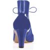 imageFSJ Women Stylish High Heel Pumps Lace Up Sandals Cut Out Stiletto Party Evening Dress Prom Shoe Size 415 M USBlue7 Cm