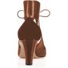 imageFSJ Women Stylish High Heel Pumps Lace Up Sandals Cut Out Stiletto Party Evening Dress Prom Shoe Size 415 M USBrown7 Cm