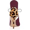 imageFSJ Women Stylish High Heel Pumps Lace Up Sandals Cut Out Stiletto Party Evening Dress Prom Shoe Size 415 M USDark Redleopard