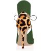imageFSJ Women Stylish High Heel Pumps Lace Up Sandals Cut Out Stiletto Party Evening Dress Prom Shoe Size 415 M USGreenleopard