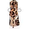 imageFSJ Women Stylish High Heel Pumps Lace Up Sandals Cut Out Stiletto Party Evening Dress Prom Shoe Size 415 M USLeopard