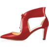 imageFSJ Women Stylish High Heel Pumps Lace Up Sandals Cut Out Stiletto Party Evening Dress Prom Shoe Size 415 M USRed7 Cm