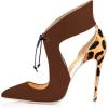 imageFSJ Women Stylish High Heel Pumps Lace Up Sandals Cut Out Stiletto Party Evening Dress Prom Shoe Size 415 M USSiennaleopard