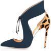 imageFSJ Women Stylish High Heel Pumps Lace Up Sandals Cut Out Stiletto Party Evening Dress Prom Shoe Size 415 M USTealleopard