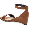 imageFSJ Women Summer Open Toe Ankle Strap Buckle Comfy Shoes Low Heels Wedge Sandal Size 415 USBrown