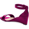 imageFSJ Women Summer Open Toe Ankle Strap Buckle Comfy Shoes Low Heels Wedge Sandal Size 415 USFuchsia