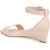 imageFSJ Women Summer Open Toe Ankle Strap Buckle Comfy Shoes Low Heels Wedge Sandal Size 415 USNude
