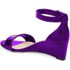 imageFSJ Women Summer Open Toe Ankle Strap Buckle Comfy Shoes Low Heels Wedge Sandal Size 415 USPurple