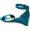imageFSJ Women Summer Open Toe Ankle Strap Buckle Comfy Shoes Low Heels Wedge Sandal Size 415 USTurquoise