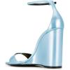 imageWomen Wedge High Heels Sandals Square Open Toe Ankle Strap Fashion Summer Dress Shoes Size 415 USBlue