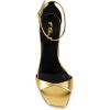 imageWomen Wedge High Heels Sandals Square Open Toe Ankle Strap Fashion Summer Dress Shoes Size 415 USGold