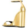imageWomen Wedge High Heels Sandals Square Open Toe Ankle Strap Fashion Summer Dress Shoes Size 415 USGold