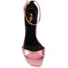 imageWomen Wedge High Heels Sandals Square Open Toe Ankle Strap Fashion Summer Dress Shoes Size 415 USPink