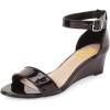 imageFSJ Women Summer Open Toe Ankle Strap Buckle Comfy Shoes Low Heels Wedge Sandal Size 415 USBlack