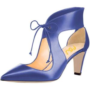 imageFSJ Women Stylish High Heel Pumps Lace Up Sandals Cut Out Stiletto Party Evening Dress Prom Shoe Size 415 M USBlue7 Cm