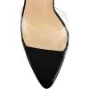 imageFSJ Women Clear Peep Toe Cross PVC Band Stiletto High Heel Ankle Strap Slingback Party Dress Sandal Shoes Size 415 USBlack