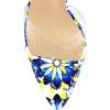 imageFSJ Women Clear Peep Toe Cross PVC Band Stiletto High Heel Ankle Strap Slingback Party Dress Sandal Shoes Size 415 USInk Blooming
