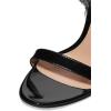 imageFSJ Women Flower Gold Metal Chain Chunky High Heels Ankle Strap Sandals Open Toe Fashion Summer Dressy Shoes Size 415 USBlack Fringes