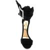 imageFSJ Women Flower Gold Metal Chain Chunky High Heels Ankle Strap Sandals Open Toe Fashion Summer Dressy Shoes Size 415 USBlack Velvet